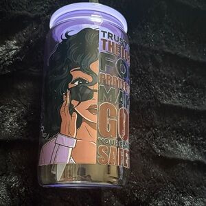 Stylish Purple Tumbler with Inspirational Design